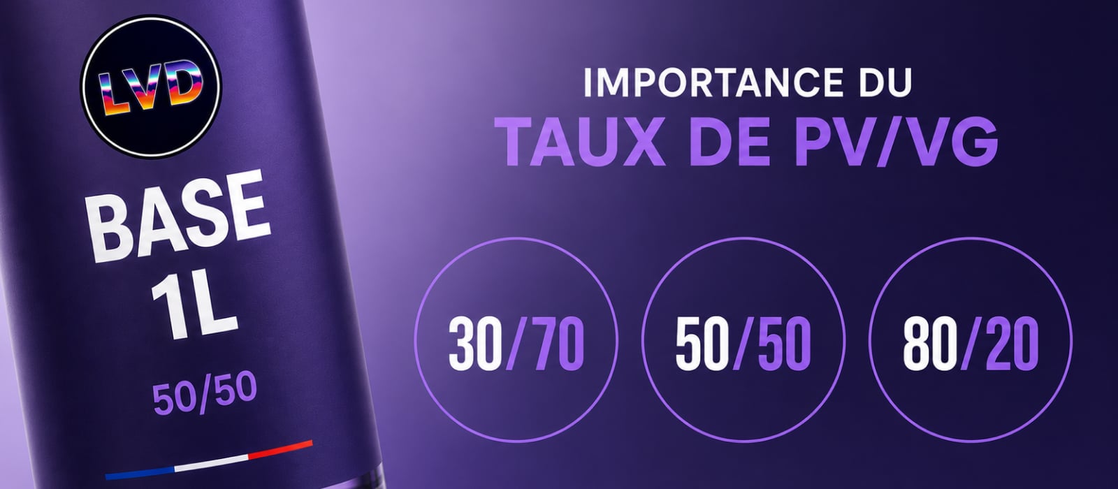 les différents taux de pg/vg